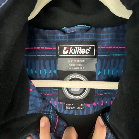 Killtec Waterproof Breathable Jacket Youth 14 Patterned Winter Outerwear Ski - Picture 3 of 11